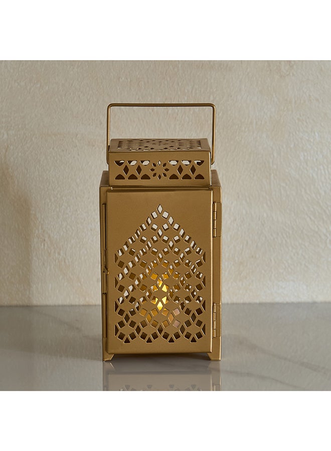 Home Box Metal Cutwork Lantern Gold for Home Decor - Image 1